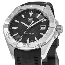 Load image into Gallery viewer, Tag Heuer Aquaracer Quartz Black Dial Black Rubber Strap Watch for Men - WAY1110.FT8021