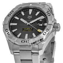 Load image into Gallery viewer, Tag Heuer Aquaracer Automatic Black Dial Silver Steel Strap Watch for Men - WAY2010.BA0927