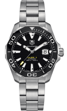 Load image into Gallery viewer, Tag Heuer Aquaracer Automatic Black Dial Silver Steel Strap Watch for Men - WAY211A.BA0928