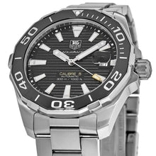 Load image into Gallery viewer, Tag Heuer Aquaracer Automatic Black Dial Silver Steel Strap Watch for Men - WAY211A.BA0928