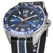 Load image into Gallery viewer, Tag Heuer Formula 1 Quartz Blue Dial Two Tone NATO Strap Watch for Men - WAZ1010.FC8197
