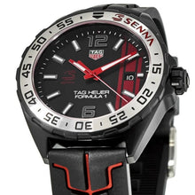 Load image into Gallery viewer, Tag Heuer Formula 1 Senna Special Edition Black Dial Two Tone Rubber Strap Watch for Men - WAZ1014.FT8027
