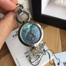 Load image into Gallery viewer, Tissot T Lady Flamingo Mother of Pearl Blue Dial Silver Steel Strap Watch for Women - T094.210.11.126.00
