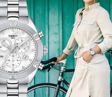 Load image into Gallery viewer, Tissot PR 100 Sport Chic Chronograph Silver Dial Silver Steel Strap Watch for Women - T101.917.11.031.00