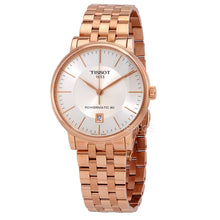 Load image into Gallery viewer, Tissot T Classic Carson Premium Automatic White Dial Rose Gold Steel Strap Watch for Men - T122.407.33.031.00