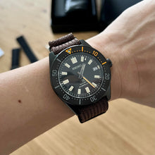 Load image into Gallery viewer, Seiko Prospex Black Series 1965 Limited Edition Black Dial Brown NATO Strap Watch For Men - SPB253J1