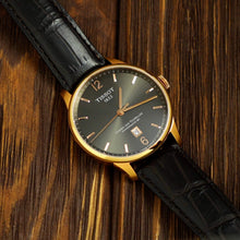 Load image into Gallery viewer, Tissot T Classic Chemin Des Tourelles Powermatic 80 Brown Dial Brown Leather Strap Watch for Men - T099.407.36.447.00