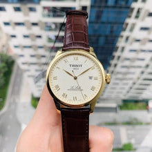 Load image into Gallery viewer, Tissot Le Locle Powermatic 80 Gold Dial Brown Leather Strap Watch For Men - T006.407.36.263.00