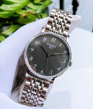 Load image into Gallery viewer, Tissot T Classic Everytime Quartz Black Dial Silver Steel Strap Watch for Men - T109.410.11.072.00