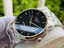 Load image into Gallery viewer, Tissot Luxury Powermatic 80 Black Dial Silver Steel Strap Watch for Men - T086.407.11.201.02
