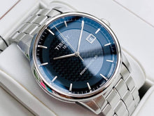 Load image into Gallery viewer, Tissot Luxury Powermatic 80 Black Dial Silver Steel Strap Watch for Men - T086.407.11.201.02
