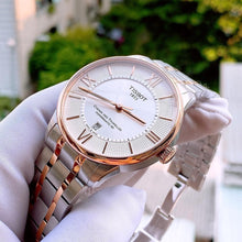 Load image into Gallery viewer, Tissot Chemin des Tourelles Powermatic 80 Silver Dial Two Tone Steel Strap Watch for Men - T099.407.22.038.02