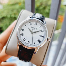 Load image into Gallery viewer, Tissot T Classic Carson White Dial Black Leather Strap Watch for Men - T085.410.16.013.00