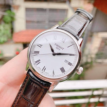 Load image into Gallery viewer, Tissot T Classic Carson White Dial Black Leather Strap Watch for Men - T085.410.16.013.00
