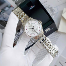 Load image into Gallery viewer, Tissot Chemin Des Tourelles Powermatic 80 Rubies Mother of Pearl Dial Silver Steel Strap Watch For Women - T099.207.11.113.00