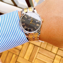 Load image into Gallery viewer, Tissot T Classic Dream Black Dial Two Tone Steel Strap Watch for Men - T033.410.22.053.01