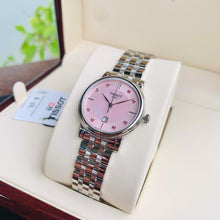 Load image into Gallery viewer, Tissot Carson Premium Lady Mother of Pearl Pink Dial Silver Steel Strap Watch For Women - T122.210.11.159.00
