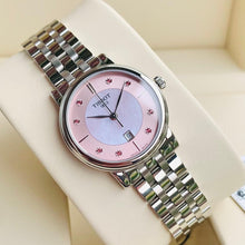 Load image into Gallery viewer, Tissot Carson Premium Lady Mother of Pearl Pink Dial Silver Steel Strap Watch For Women - T122.210.11.159.00