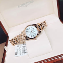 Load image into Gallery viewer, Tissot T Wave Mother of Pearl Dial Rose Gold Steel Strap Watch For Women - T112.210.33.113.00