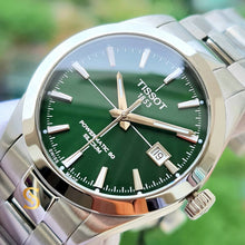 Load image into Gallery viewer, Tissot Gentleman Powermatic 80 Silicium Green Dial Silver Steel Strap Watch For Men - T127.407.11.091.01