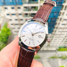 Load image into Gallery viewer, Tissot Gentleman Powermatic 80 Silicium Silver Dial Brown Leather Strap Watch For Men - T127.407.16.031.01