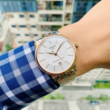 Load image into Gallery viewer, Tissot Carson Premium Powermatic 80 White Dial Two Tone Steel Strap Watch For Men - T122.407.22.031.01
