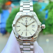 Load image into Gallery viewer, Tag Heuer Aquaracer Automatic White Dial Silver Steel Strap Watch for Men - WAY2111.BA0928