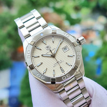 Load image into Gallery viewer, Tag Heuer Aquaracer Automatic White Dial Silver Steel Strap Watch for Men - WAY2111.BA0928