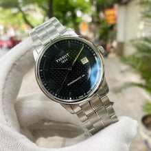 Load image into Gallery viewer, Tissot Luxury Powermatic 80 Black Dial Silver Steel Strap Watch for Men - T086.407.11.201.02