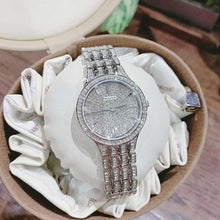 Load image into Gallery viewer, Bulova Crystal Collection Silver Dial Silver Steel Strap Watch for Women - 96L243