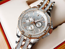 Load image into Gallery viewer, Bulova Octova Crystal Silver Dial Two Tone Steel Strap Watch for Men - 98C133