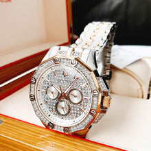 Load image into Gallery viewer, Bulova Octova Crystal Silver Dial Two Tone Steel Strap Watch for Men - 98C133