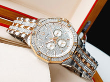 Load image into Gallery viewer, Bulova Octova Crystal Silver Dial Two Tone Steel Strap Watch for Men - 98C133