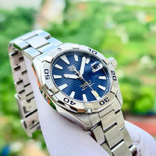 Load image into Gallery viewer, Tag Heuer Aquaracer Automatic Blue Dial Silver Steel Strap Watch for Men - WBD2112.BA0928