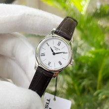 Load image into Gallery viewer, Tissot Tradition 5.5 Lady Silver Dial Brown Leather Strap Watch for Women - T063.009.16.018.00
