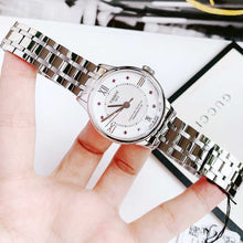 Load image into Gallery viewer, Tissot Chemin Des Tourelles Powermatic 80 Rubies Mother of Pearl Dial Silver Steel Strap Watch For Women - T099.207.11.113.00