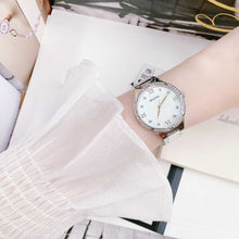 Load image into Gallery viewer, Bulova Crystal Collection Mother of Pearl Dial Silver Steel Strap Watch for Women - 96L263