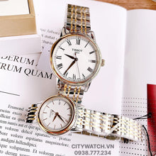 Load image into Gallery viewer, Tissot T Classic Carson Quartz White Dial Two Tone Steel Strap Watch for Men - T085.410.22.011.00
