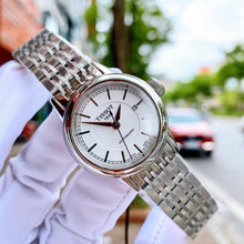 Load image into Gallery viewer, Tissot T Classic Carson Automatic White Dial Silver Steel Strap Watch For Women - T085.207.11.011.00