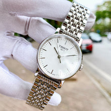 Load image into Gallery viewer, Tissot T Classic Everytime Large White Dial Silver Steel Strap Watch for Men - T109.610.11.031.00