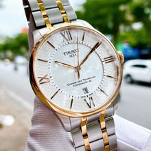 Load image into Gallery viewer, Tissot Chemin des Tourelles Powermatic 80 Helvetic Pride Silver Dial Two Tone Steel Strap Watch for Men - T099.407.22.038.01