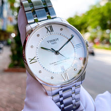 Load image into Gallery viewer, Tissot Chemin Des Tourelles Powermatic 80 Diamonds Silver Dial Silver Steel Strap Watch for Men - T099.407.11.033.00