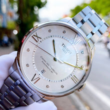 Load image into Gallery viewer, Tissot Chemin Des Tourelles Powermatic 80 Diamonds Silver Dial Silver Steel Strap Watch for Men - T099.407.11.033.00