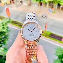 Load image into Gallery viewer, Tissot Le Locle Powermatic 80 Diamonds Silver Dial Two Tone Steel Strap Watch For Men - T006.407.22.036.01
