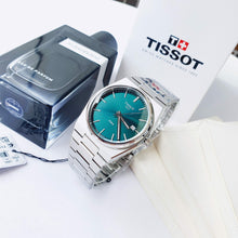Load image into Gallery viewer, Tissot PRX Green Dial Silver Steel Strap Watch For Men - T137.410.11.091.00