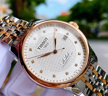Load image into Gallery viewer, Tissot Le Locle Powermatic 80 Diamonds Silver Dial Two Tone Steel Strap Watch For Men - T006.407.22.036.01