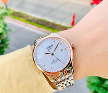 Load image into Gallery viewer, Tissot Le Locle Powermatic 80 Diamonds Silver Dial Two Tone Steel Strap Watch For Men - T006.407.22.036.01