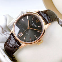 Load image into Gallery viewer, Tissot T Classic Chemin Des Tourelles Powermatic 80 Brown Dial Brown Leather Strap Watch for Men - T099.407.36.447.00