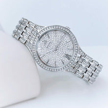 Load image into Gallery viewer, Bulova Crystal Collection Silver Dial Silver Steel Strap Watch for Women - 96L243