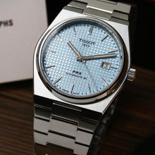 Load image into Gallery viewer, Tissot PRX Powermatic 80 Ice Blue Tiffany Dial Silver Steel Strap Watch for Men - T137.407.11.351.00